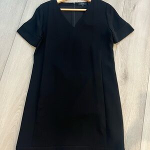 Theory Black V-Neck Dress